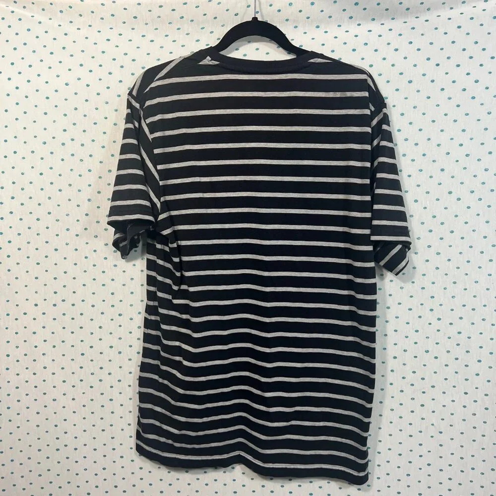 LRG Men's Black & Gray Striped V-Neck Short Sleeve T-Shirt - Picture 2 of 3